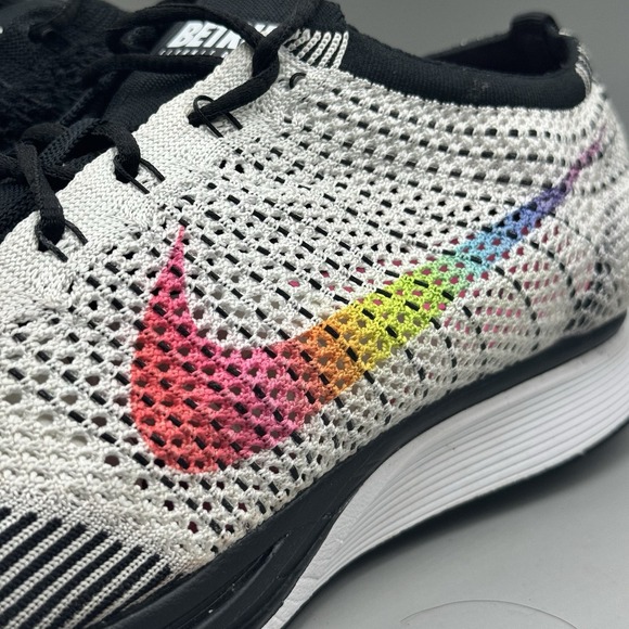 Nike Flyknit Racer Men Size 14 Be True Multicolor FlyKnit Shoes 902366-100 - Picture 12 of 15